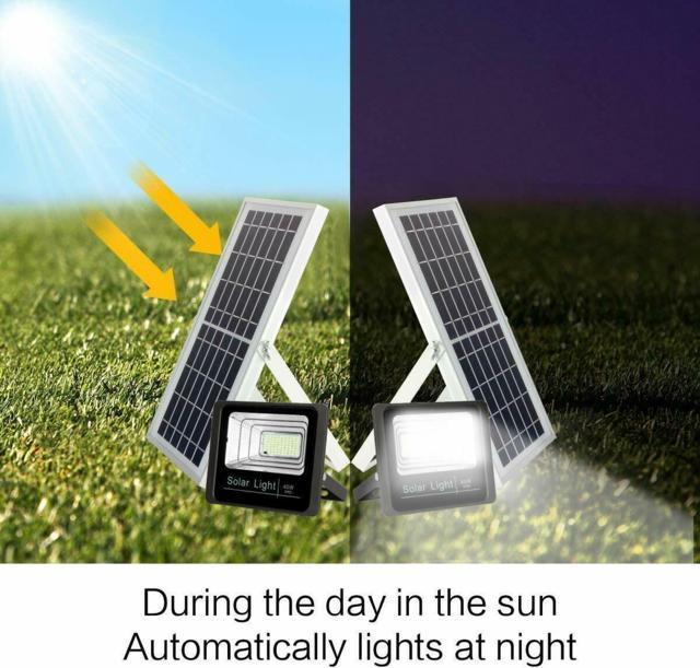 Faro led con pannello solare e telecomando ip67 impermeabile – Db-Shop  Elettronica
