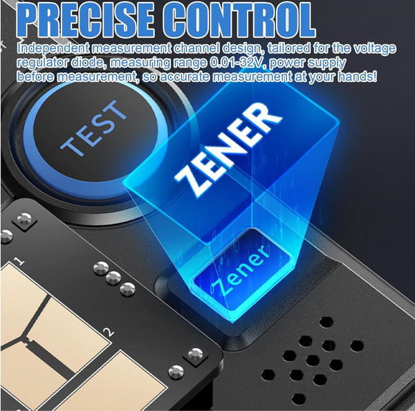 FNIRSI  LCR-P1, test a transistor, tester di componenti, tester a transistor per il rilevamento di triodi diodi, condensatori, tiristori e altro, resistori LCR, MOSFET