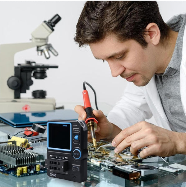 FNIRSI  LCR-P1, test a transistor, tester di componenti, tester a transistor per il rilevamento di triodi diodi, condensatori, tiristori e altro, resistori LCR, MOSFET