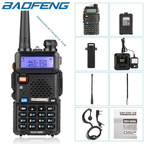 BaoFeng UV-5R VHF/UHF Dual Band PMR Radio 136-174 400-520 Mhz RICETRASMITTENTE