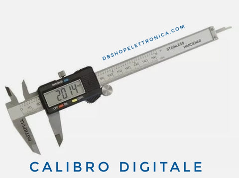 Calibro digitale in acciaio con custodia