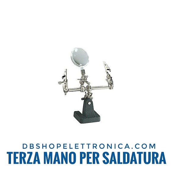 Pratico strumento di terza mano con 3 bracci flessibili e clip di saldatura indispensabile per la saldatura